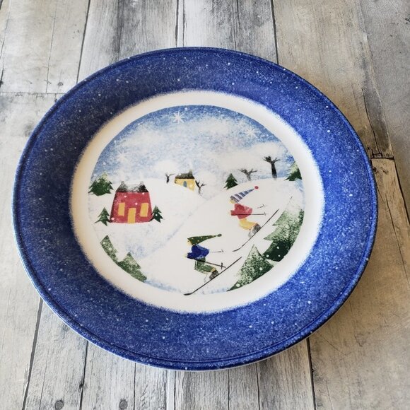 Nikko - Winter Wonderland by Deb Mores Round Serving Platter - Picture 1 of 4